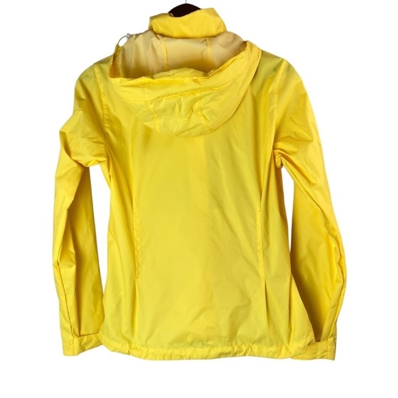 COLUMBIA Women's Jacket Rain Hooded Packable Yellow Size M - Picture 3 of 10